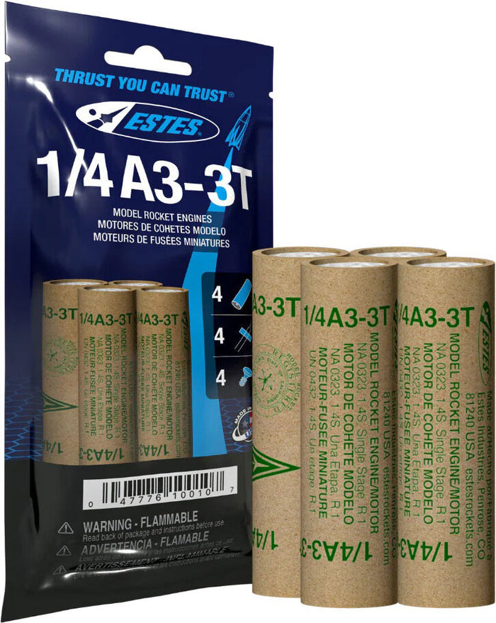 1/4A3-3T Model Rocket Engines (4pk)