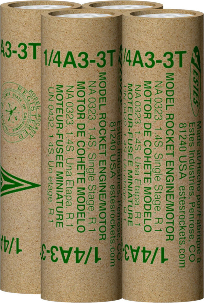 1/4A3-3T Model Rocket Engines (4pk)