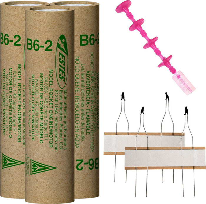 B6-2 Model Rocket Engines, (3pk)