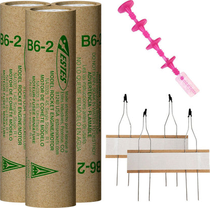 B6-2 Model Rocket Engines, (3pk)
