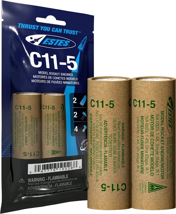 C11-5 Model Rocket Engines, (2pk)