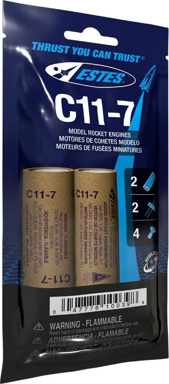C11-7 Model Rocket Engines, (2pk)