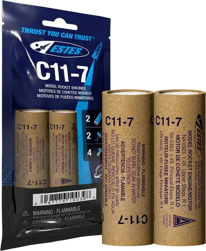 C11-7 Model Rocket Engines, (2pk)