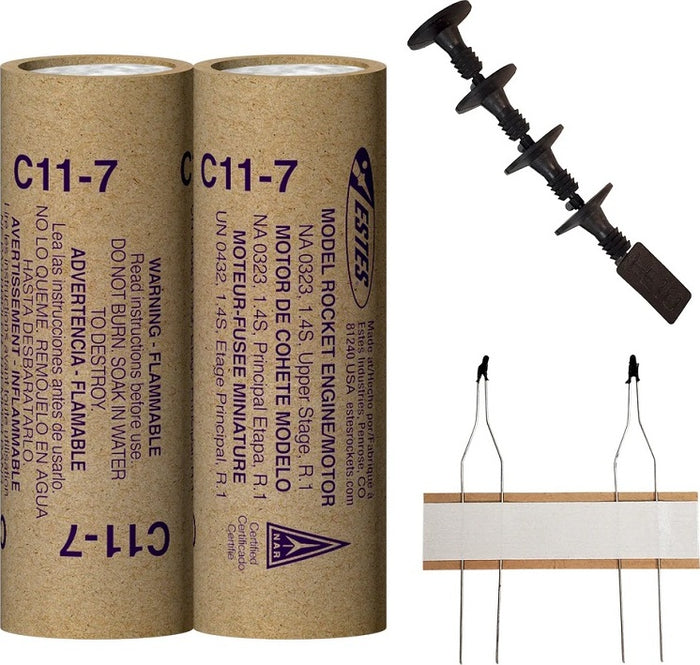C11-7 Model Rocket Engines, (2pk)