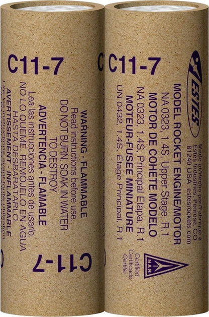 C11-7 Model Rocket Engines, (2pk)