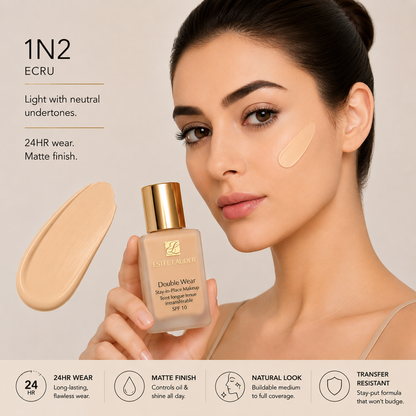 Estee Lauder Double Wear Stay In Place Makeup SPF 10 1N2 Ecru