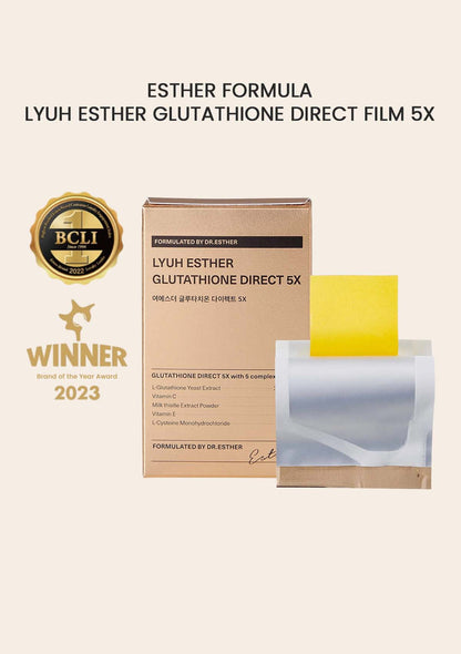[ESTHER FORMULA] Lyuh Esther Glutathione Direct Film 5X (1 Box = 325mg x 30 Films)