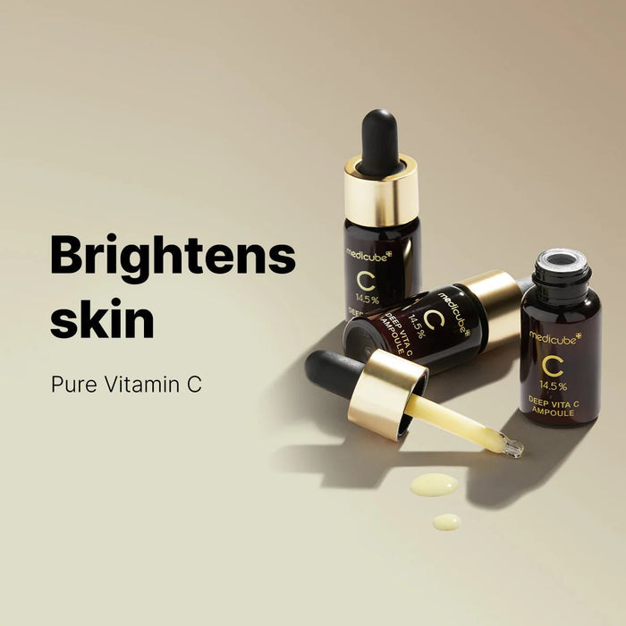 Medicube Deep Vita C Ampoule (10g x 3pc) أمبولات ميديكوب ديب فيتا سي - Princess Cosmetics Qatar