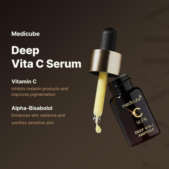 Medicube Deep Vita C Ampoule (10g x 3pc) أمبولات ميديكوب ديب فيتا سي - Princess Cosmetics Qatar