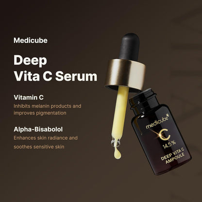 Medicube Deep Vita C Ampoule (10g x 3pc) أمبولات ميديكوب ديب فيتا سي - Princess Cosmetics Qatar