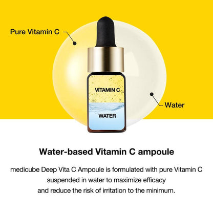 Medicube Deep Vita C Ampoule (10g x 3pc) أمبولات ميديكوب ديب فيتا سي - Princess Cosmetics Qatar