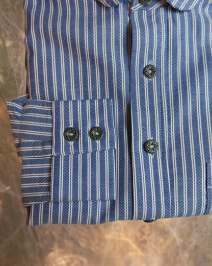 Faded Blue with White Stripe Men's Dakota Shirt