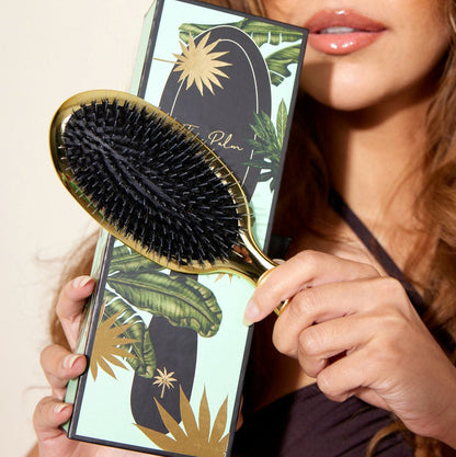Fan Palm Medium Brush Goud Hollywood Ontklit Glanzend Alle Haartype Care For Hair