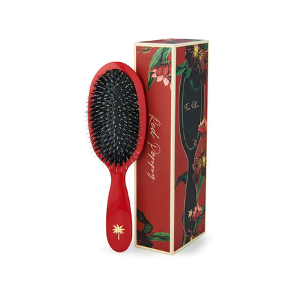 Fan Palm Brush Medium Red Poppy bij Care For Hair