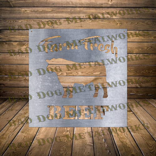 Farm Fresh Beef - Dxf and Svg
