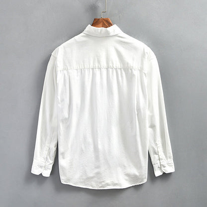 Fashionable Minimalist Loose Fitting Casual Mens Long Sleeve Shirt Jacket