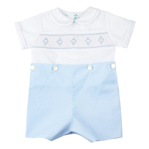 Feltman Smocked Diamond Button On Short