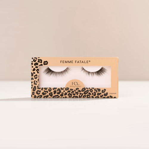 Femme Fatale flared lash with medium volume and wispy texture.