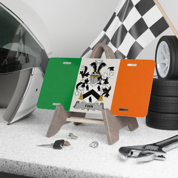 Custom Irish Flag Coat of Arms License Plate