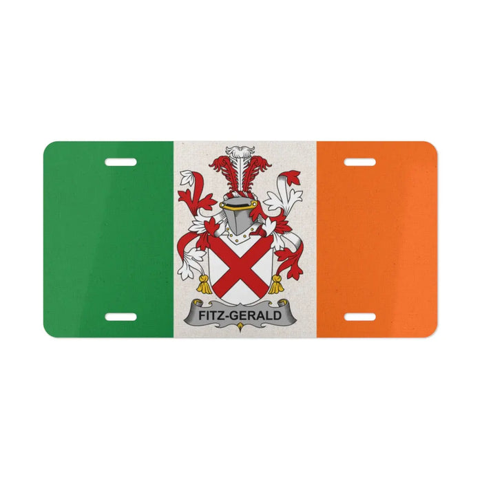 Fitz-Gerald Irish Flag Emblem License Plate