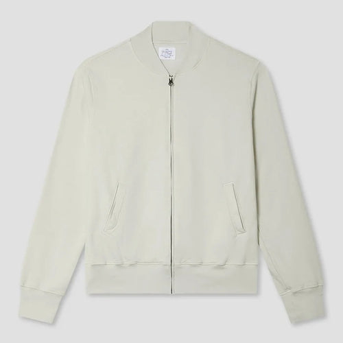 Fleece Zip Bomber in Ash
