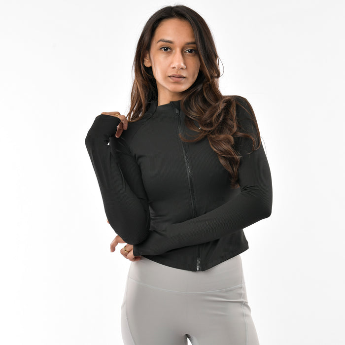 FlexZip Ribbed Jacket - IRONGEAR Fitness