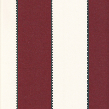 Florence Bordeaux fabric with custom scalloped stripes in rich wine tones by Pepper Home, perfect for made-to-order curtains.