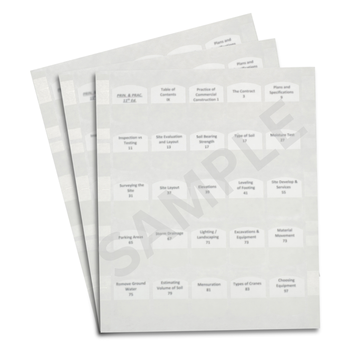 NO Books / NO Course / ADD Pre Printed Tabs