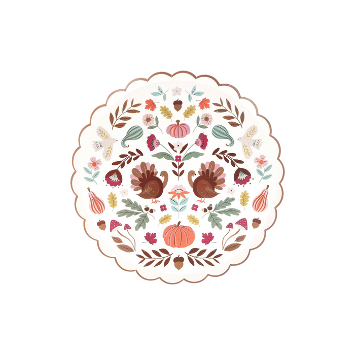 Folk Fall Dinner Plates