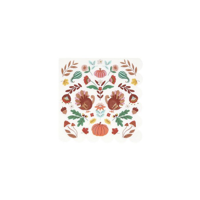 Folk Fall Small Napkins