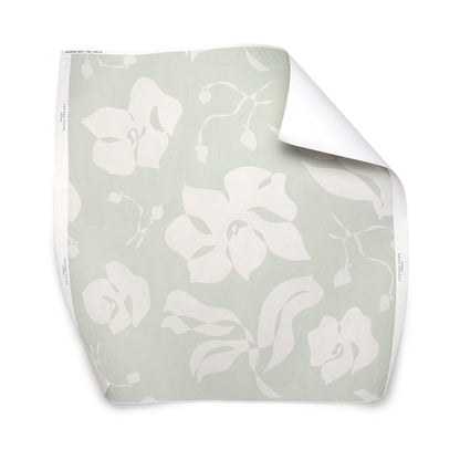 Georgia Mint made-to-order fabric with soft floral pattern in mint and white, crafted in the USA with quick, quality production