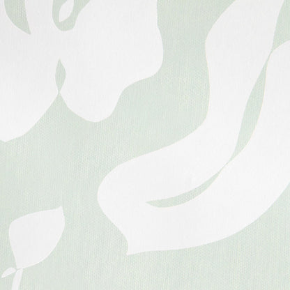 Georgia Mint made-to-order fabric with soft white botanical shapes on a pale mint background, made in the USA quickly