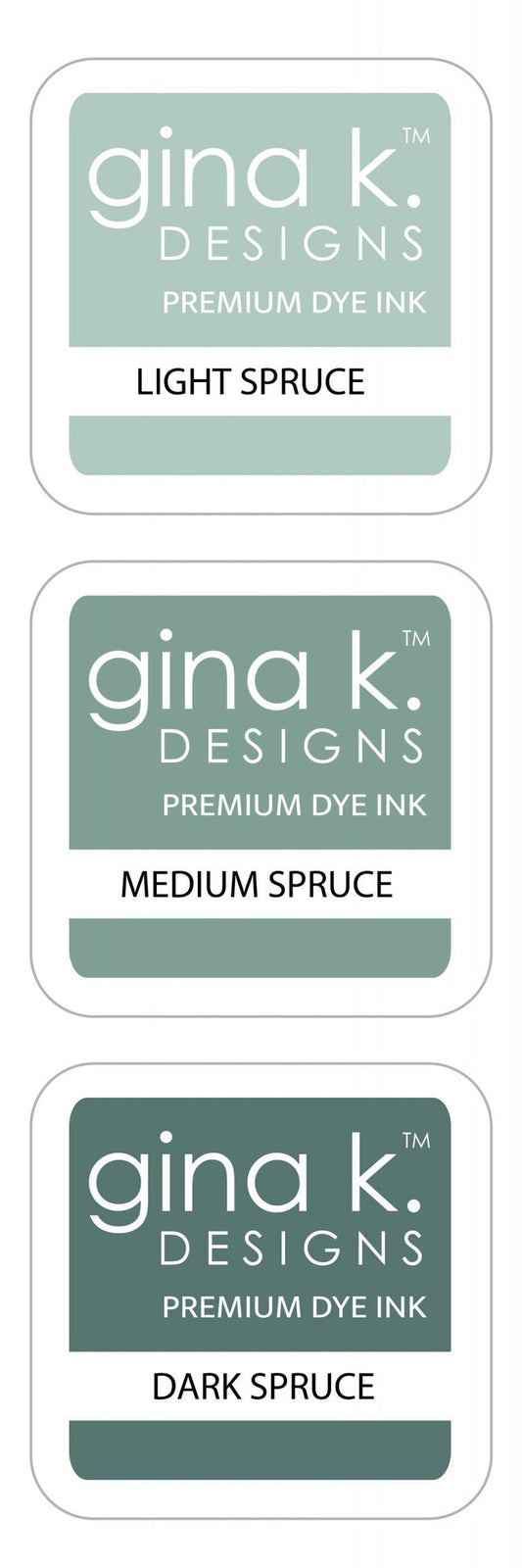 Gina K. Designs - Color Companions Ink Cube Set - Spruce. Gina K. Designs Ink Cubes are acid-free and PH-Neutral. They are convenient for travel and easy to store. They are an economic way to collect lots of colors. Available at Embellish Away located in Bowmanville Ontario Canada.