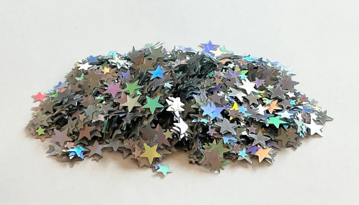Gina K. Designs - Embellishment - Holographic Stars. Available at Embellish Away located in Bowmanville Ontario Canada.
