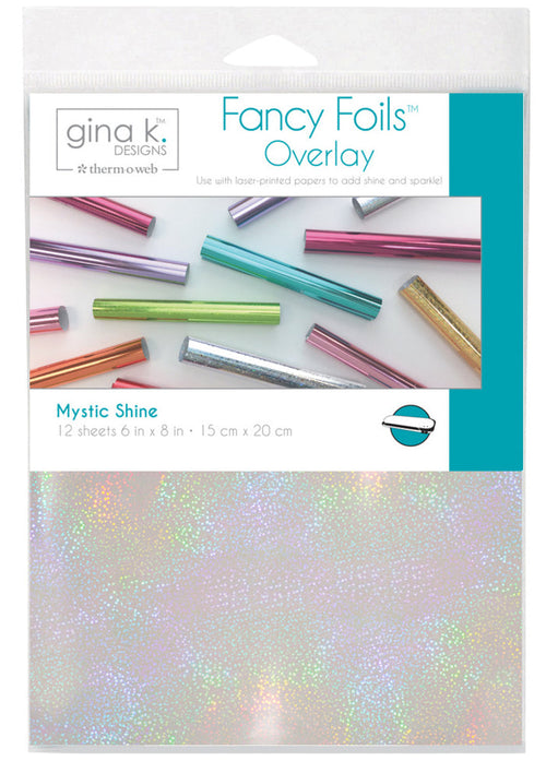 Gina K Designs - Fancy Foil 6"X8" - 12/Pkg - Mystic Shine. Add sparkle and shine with Fancy Foils. Available at Embellish Away located in Bowmanville Ontario.