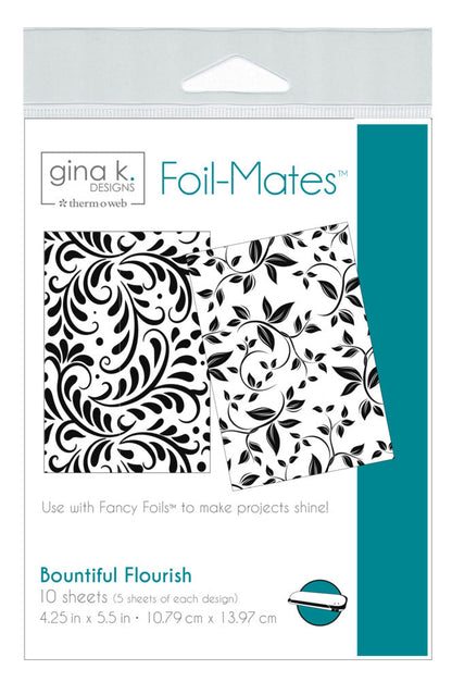 Gina K. Designs - Foil-Mates Remix - 4.25 x 5.5 - Bountiful Flourish. Add sparkle and shine with Foils. Available at Embellish Away located in Bowmanville Ontario.