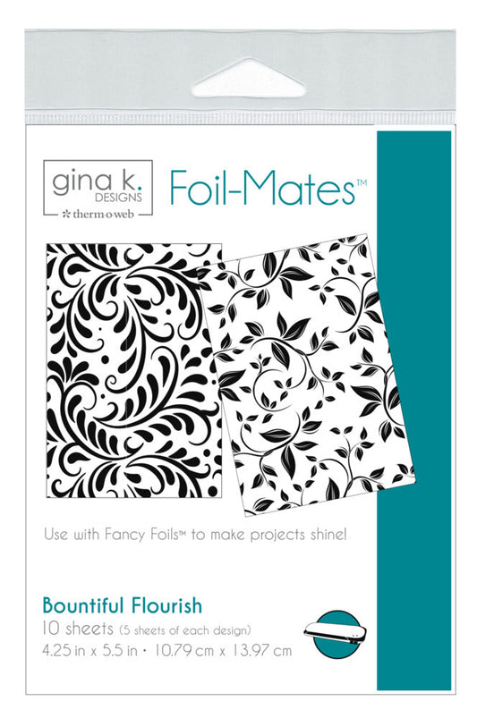 Gina K. Designs - Foil-Mates Remix - 4.25 x 5.5 - Bountiful Flourish. Add sparkle and shine with Foils. Available at Embellish Away located in Bowmanville Ontario.