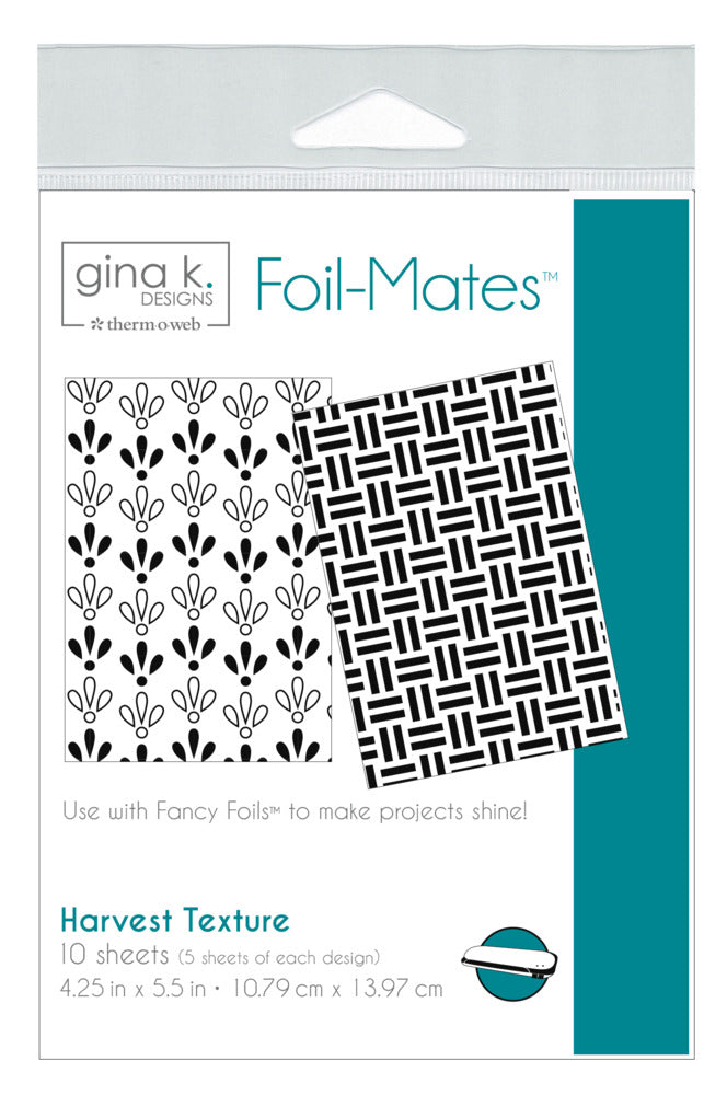 Gina K. Designs - Foil-Mates Remix - 4.25 x 5.5 - Harvest Texture. Add sparkle and shine with Foils. Available at Embellish Away located in Bowmanville Ontario.