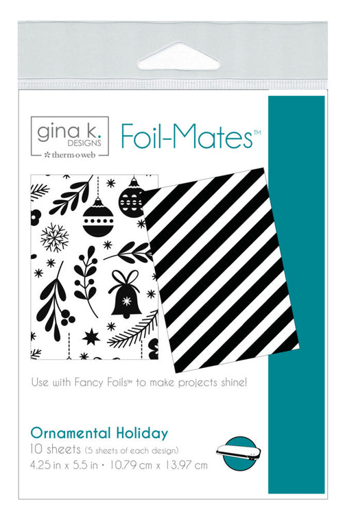 Gina K. Designs - Foil-Mates Remix - 4.25 x 5.5 - Ornamental Holiday. Add sparkle and shine with Foils. Available at Embellish Away in Bowmanville Ontario.