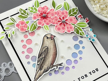 Gina K. Designs - Stencil - Masks and Fillers. Gina K. Designs Art Screens can be used with ink, sprays, pastes, and gels to create beautiful backgrounds and images. Layer stencils together for more options. Wash with soap and warm water. Pat dry. Available at Embellish Away located in Bowmanville Ontario Canada.  Card by brand ambassador.