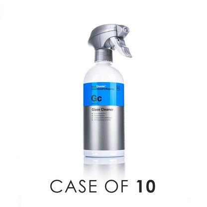 Koch-Chemie Glass Cleaner 500ml front view with the text "Case of 10" on a white background.