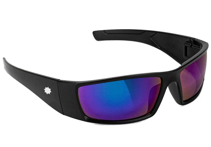Glassy - Peet Polarized Sunglasses (Black/Blue Mirror)*SALE