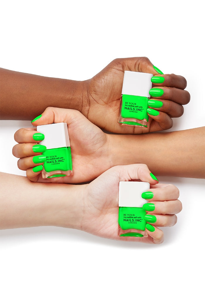 Golden Square Neon Nail Polish