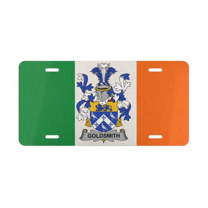 Goldsmith Family Crest Flag License Plate