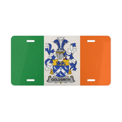 Goldsmith Family Crest Flag License Plate