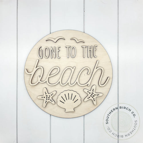 Gone To The Beach 3D Round Blank