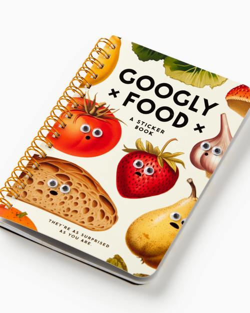 Googly food sticker book by Brass Monkey sold by Le Monkey House