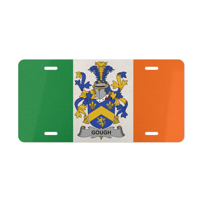 Irish Flag with Family Crest License Plate