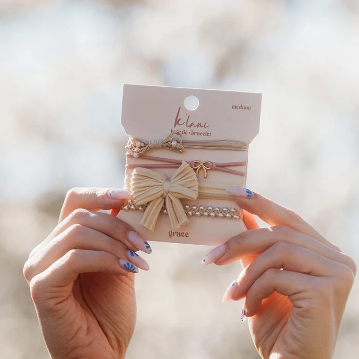 Grace K'Lani Hair Tie Bracelets - Lifestyle View - K'Lani Hair Tie Bracelets