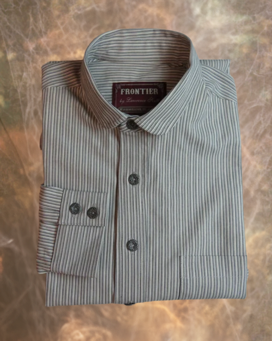 Graphite and White Stripe Men's Dakota Shirt